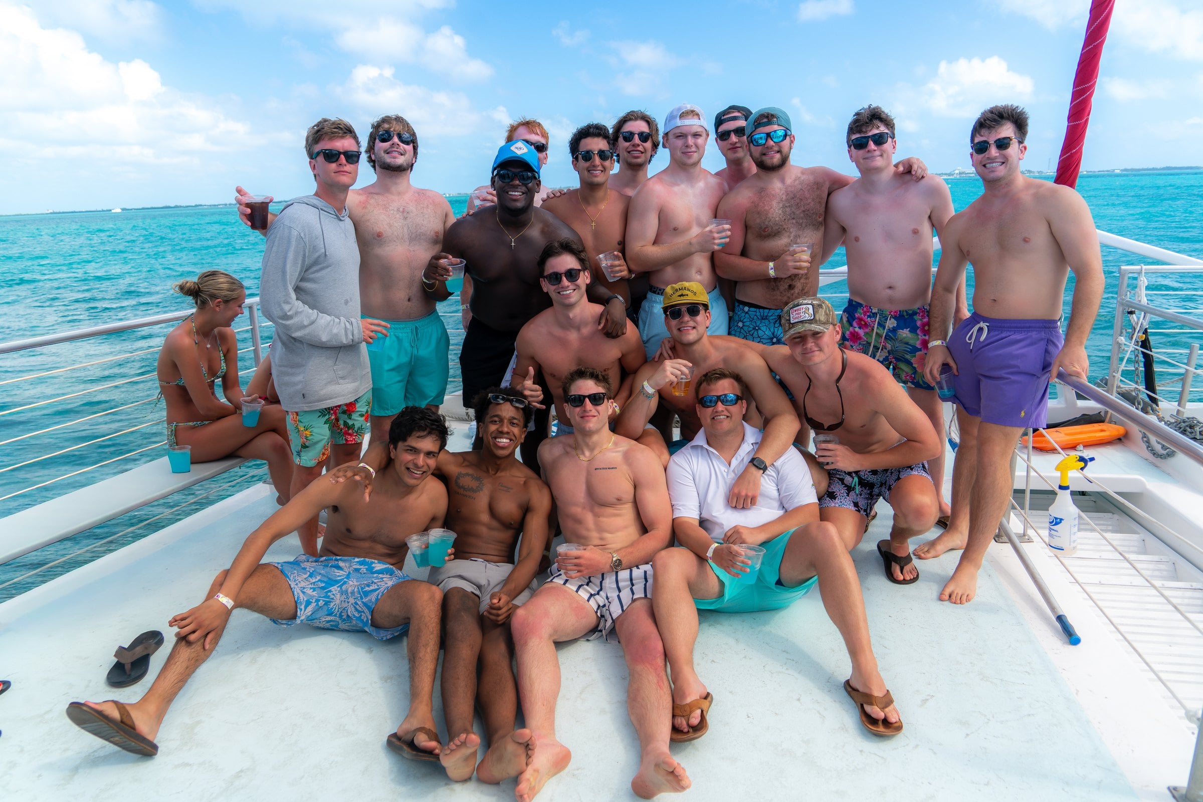 SM Travel Co. group on a boat in Key West